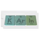 Karin as Potassium Argon Indium rack cards