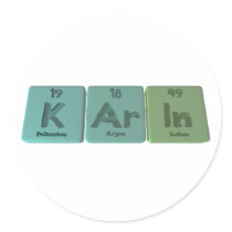 Karin as Potassium Argon Indium Round Stickers