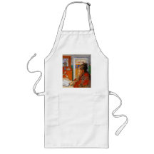 Karin Reading in the Evening Apron