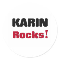 Karin Rocks Round Stickers