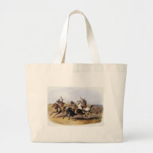 Karl Bodmer - Horse Racing of the Sioux Canvas Bag