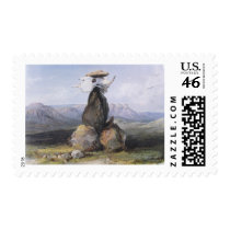 Karl Bodmer - Magic Pile of Assinboin Indians postage by MasterpieceArt Karl Bodmer - Magic Pile of Assinboin Indians postage