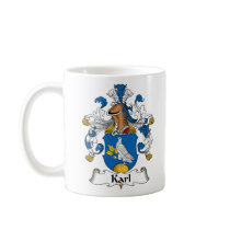 Karl Family Crest mugs by coatsofarms Karl Family Crest mugs