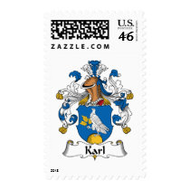 Karl Family Crest postage by coatsofarms Karl Family Crest postage
