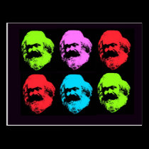 Karl Marx Collage postcards
