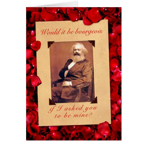 Karl Marx Valentines Day Card Zazzle