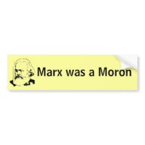 Karl Marx was a Moron bumper stickers by LibertyJane Karl Marx was a Moron bumper stickers