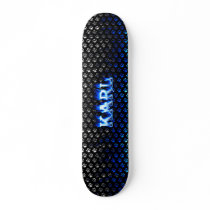 Karl skateboard blue fire and flames design. by skatersollie Karl skateboard blue fire and flames design.