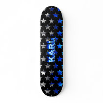 Karl skateboard blue fire and flames design. by skatersollie Karl skateboard blue fire and flames design.