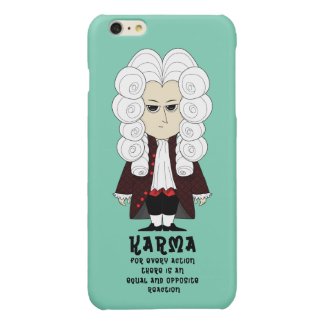 Karma and Newton's 3rd law (Light background) Glossy iPhone 6 Plus Case