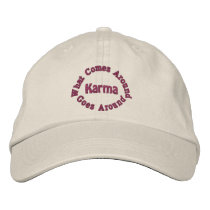 Karma Comes Goes Affirmation Embroidered Cap embroidered hats