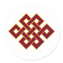 Karma ... Endless Knot or Eternal Knot Round Sticker