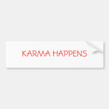 KARMA HAPPENS BUMPER STICKERS