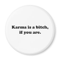 Karma is only a bitch magnets