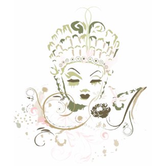 Karma tee - green and pink shirt