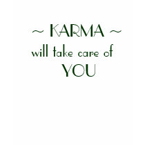 ~ KARMA ~will take care of    YOU t-shirts