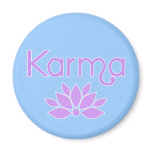 Karma with Lotus Flower Tshirt Magnet