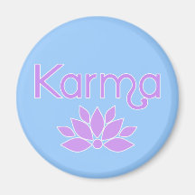 Karma with Lotus Flower Tshirt Magnet