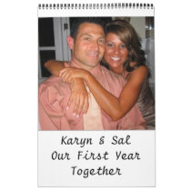 Karyn & Sal Our First Year Together Wall Calendar