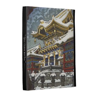 Kasamatsu Shiro Snow at Yomei Gate in Nikko iPad Folio Case