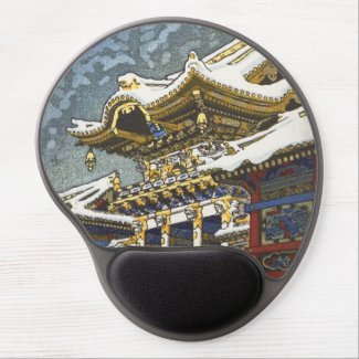 Kasamatsu Shiro Snow at Yomei Gate in Nikko Gel Mouse Mat