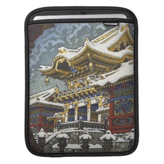 Kasamatsu Shiro Snow at Yomei Gate in Nikko iPad Sleeve