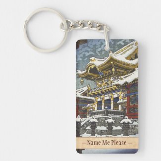 Kasamatsu Shiro Snow at Yomei Gate in Nikko Acrylic Keychains