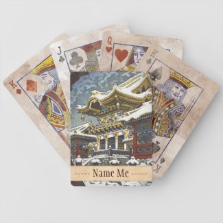 Kasamatsu Shiro Snow at Yomei Gate in Nikko Bicycle Poker Cards