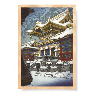 Kasamatsu Shiro Snow at Yomei Gate in Nikko Posters