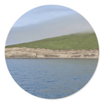 Kasatochi Island bluffs, Andreanof Islands Round Stickers