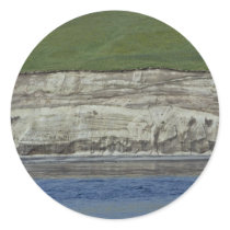 Kasatochi Island bluffs Round Sticker