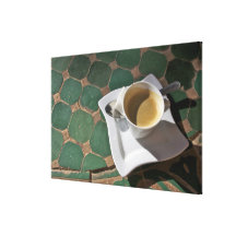 Kasbah Hotel and Restaurant, coffee and green Stretched Canvas Print