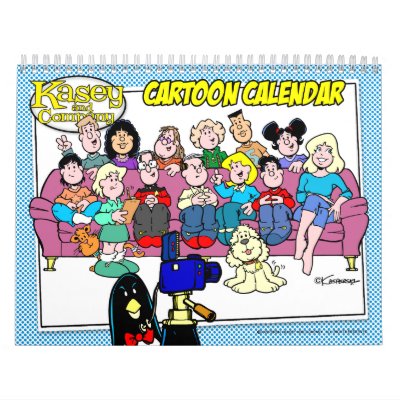 Kasey y calendario del dibujo animado de Company Kasey y calendario del dibujo animado de Company
