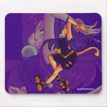 Kat w/ Blades Mousepad by kuroichoucho Kat w/ Blades Mousepad