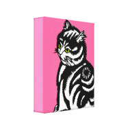 Katagami Cat- Any Colour Background! wrappedcanvas