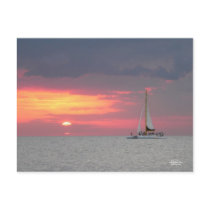 Katamaran Sunset Postcard
