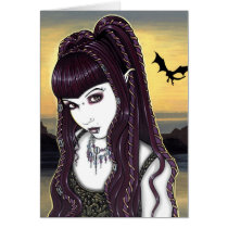 Katana Gothic Dragon Goddess Card by mykajelina Katana Gothic Dragon Goddess Card