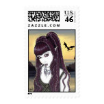 "Katana" Gothic Dragon Vampire Fae Art Postage