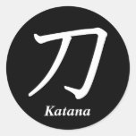 Katana - Samurai Sword Round Stickers