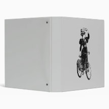 Katherine, a Vintage Cyclist 3 Ring Binders