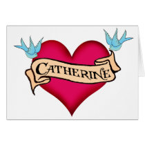 Katherine - Custom Heart Tattoo T-shirts & Gifts cards