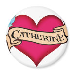 Katherine - Custom Heart Tattoo T-shirts & Gifts magnets
