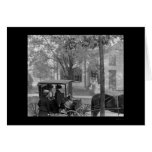 Katherine Wright en un carro en Dayton, OH 1898 Tarjetas