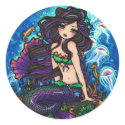 "Kathleen" Mermaid and Jellyfish Sticker by hannahdisney "Kathleen" Mermaid and Jellyfish Sticker