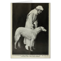 Kathlyn Williams Russian Wolfhound portrait 1917 Greeting Cards