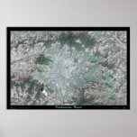 Kathmandu, Nepal satellite poster photo print map 