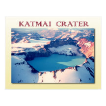 Katmai crater,  Katmai National Park, Alaska Post Card