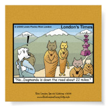 Katmandu & Dogmandu Cartoon Canvas Print