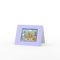 Katmandu & Dogmandu Cartoon Funny Note Card cards