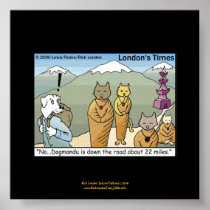 Katmandu & Dogmandu Cartoon Funny Poster